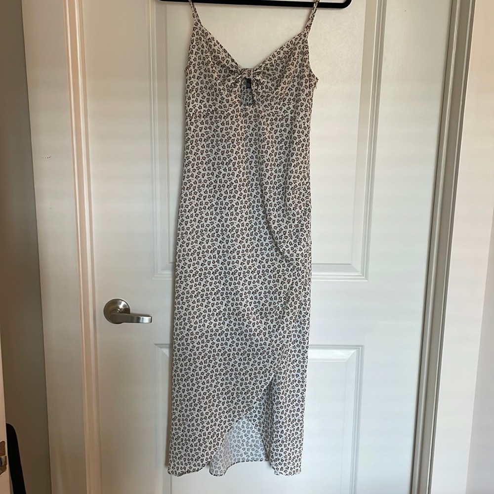 French connection white floral midi dress